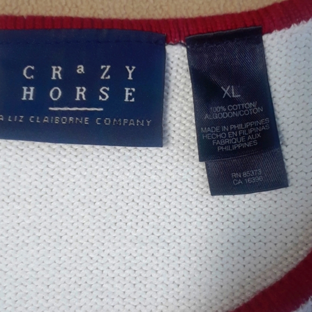 American Flag Knit sleeveless sweater XL - Picture 4 of 5